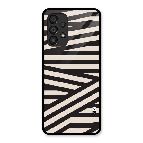 Monochrome Lines Glass Back Case for Galaxy A33 5G