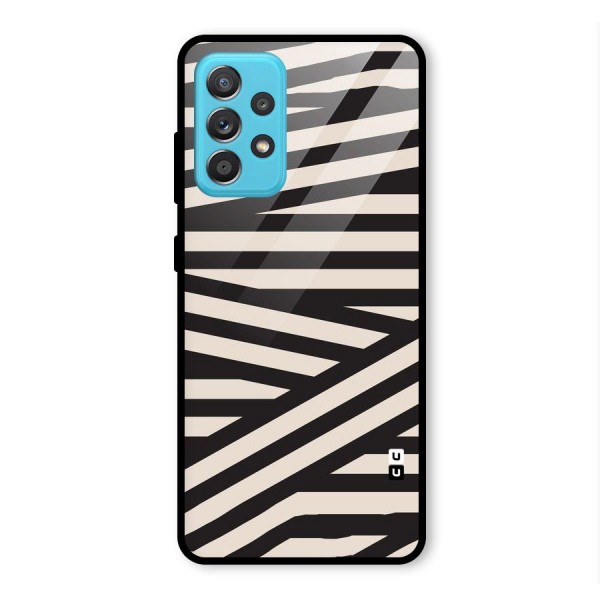 Monochrome Lines Glass Back Case for Galaxy A52s 5G