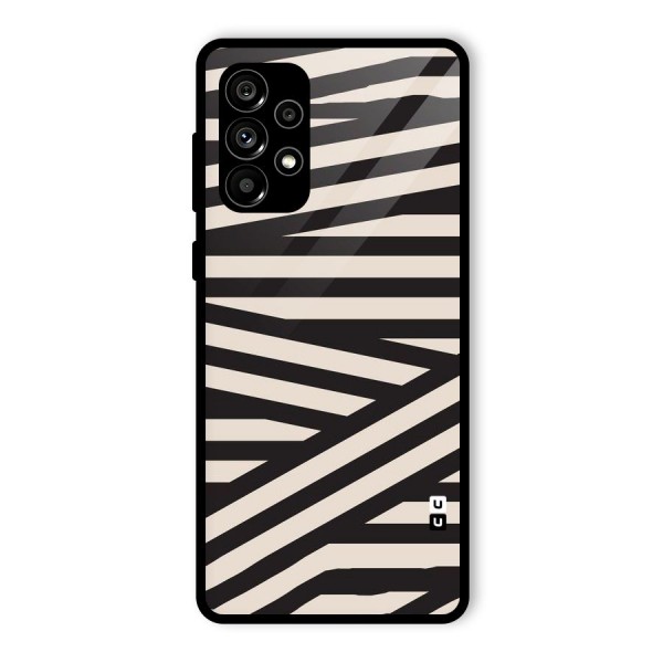 Monochrome Lines Glass Back Case for Galaxy A73 5G