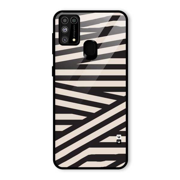 Monochrome Lines Glass Back Case for Galaxy M31