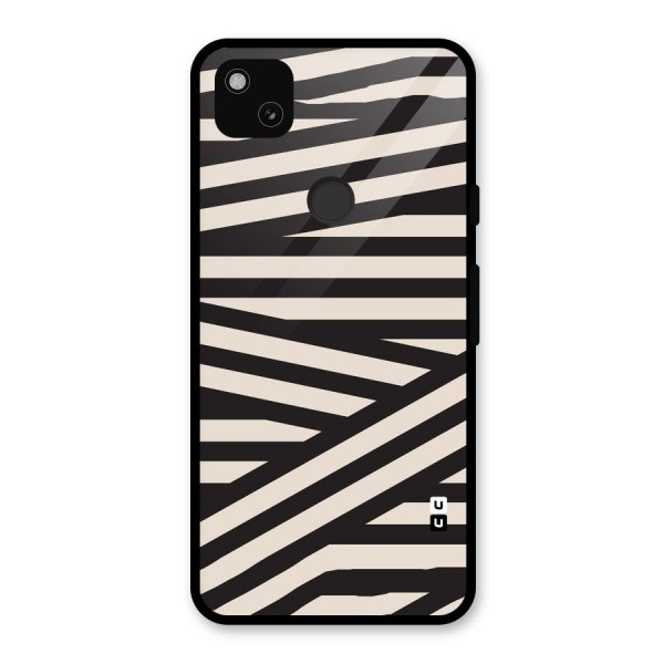 Monochrome Lines Glass Back Case for Google Pixel 4a