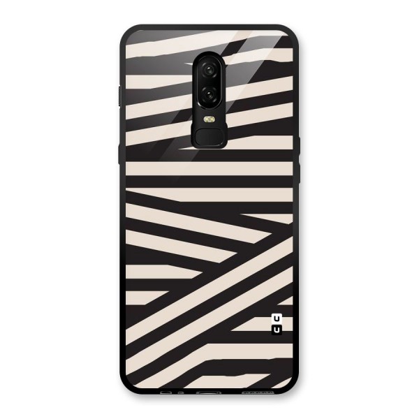 Monochrome Lines Glass Back Case for OnePlus 6