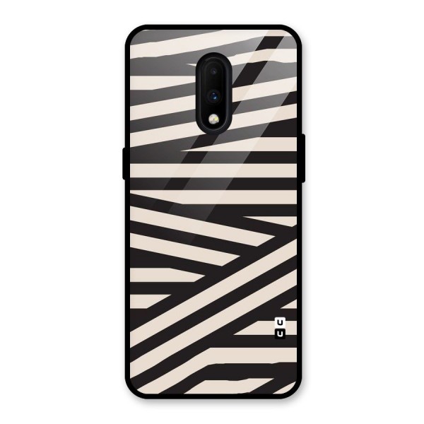 Monochrome Lines Glass Back Case for OnePlus 7