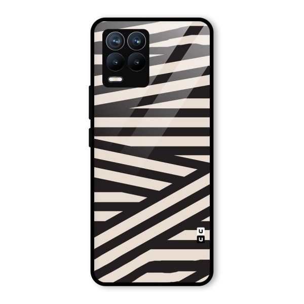 Monochrome Lines Glass Back Case for Realme 8 Pro