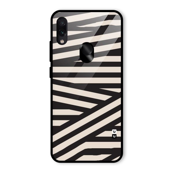 Monochrome Lines Glass Back Case for Redmi Note 7