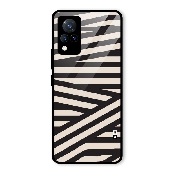 Monochrome Lines Glass Back Case for Vivo V21 5G