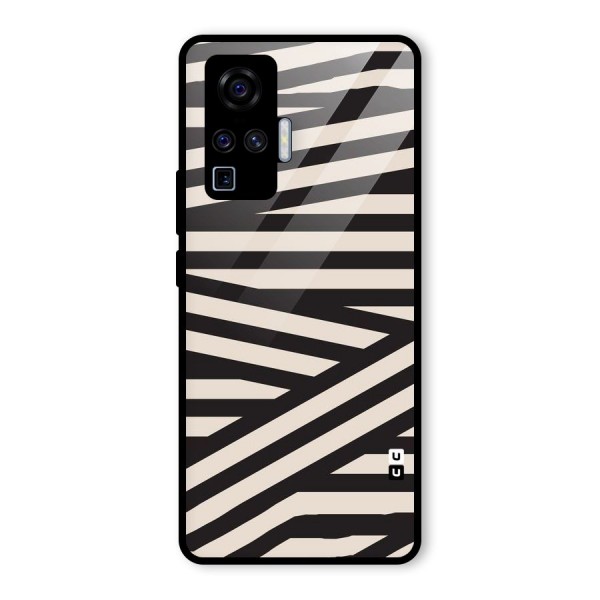 Monochrome Lines Glass Back Case for Vivo X50 Pro