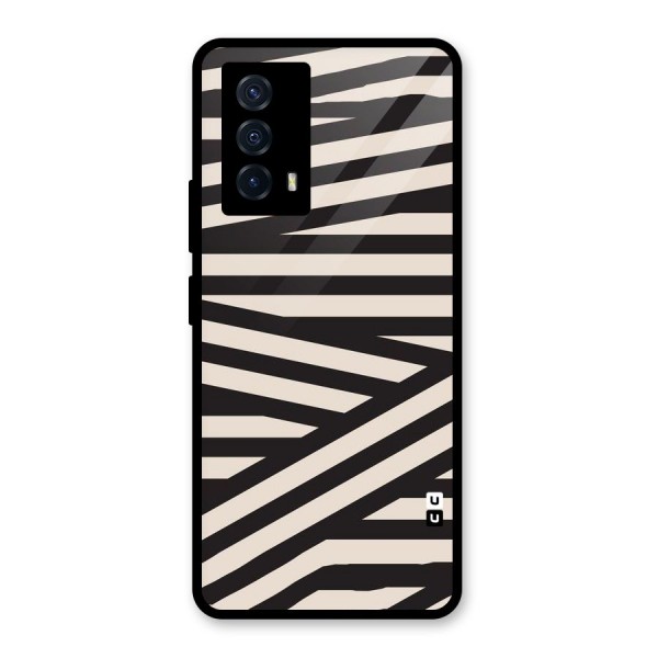 Monochrome Lines Glass Back Case for Vivo iQOO Z5