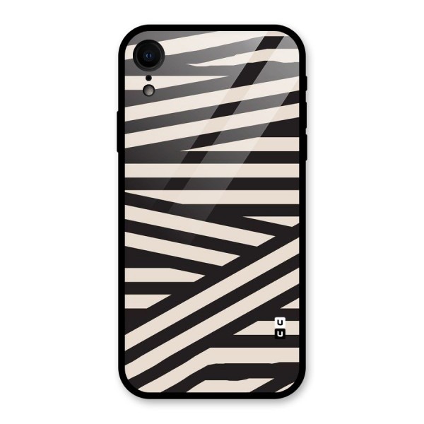 Monochrome Lines Glass Back Case for XR