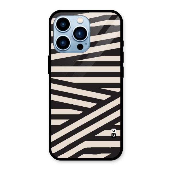 Monochrome Lines Glass Back Case for iPhone 13 Pro