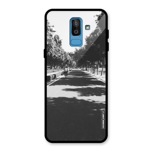 Monochrome Path Glass Back Case for Galaxy J8