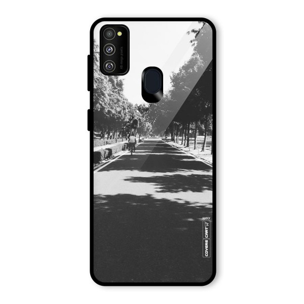 Monochrome Path Glass Back Case for Galaxy M21