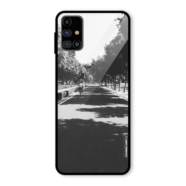 Monochrome Path Glass Back Case for Galaxy M31s