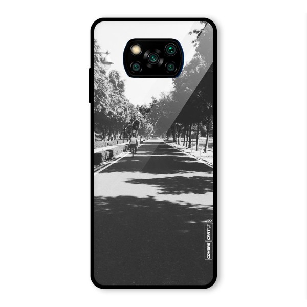 Monochrome Path Glass Back Case for Poco X3 Pro