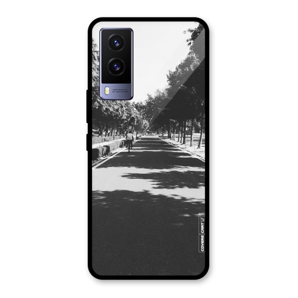 Monochrome Path Glass Back Case for Vivo V21e 5G