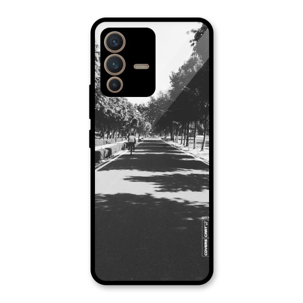 Monochrome Path Glass Back Case for Vivo V23 5G