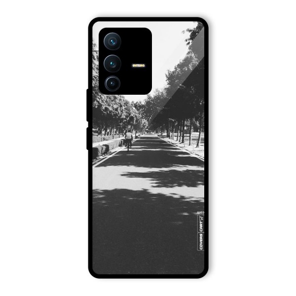 Monochrome Path Glass Back Case for Vivo V23 Pro