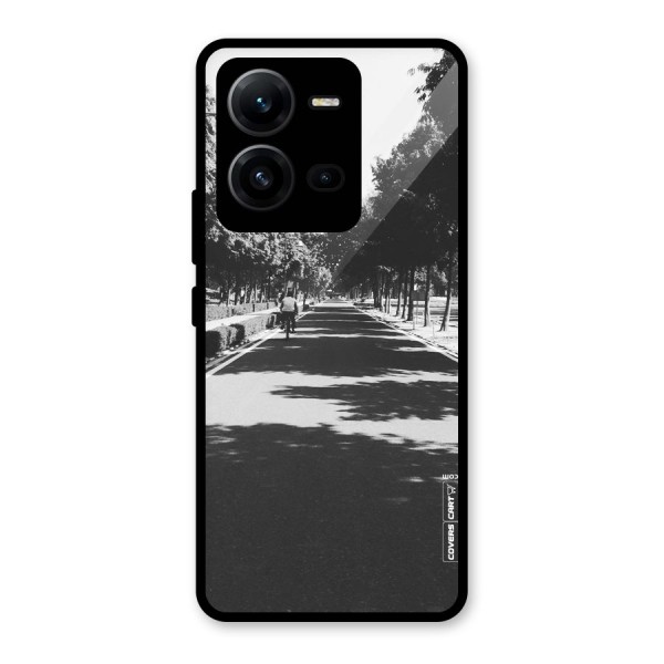 Monochrome Path Glass Back Case for Vivo V25