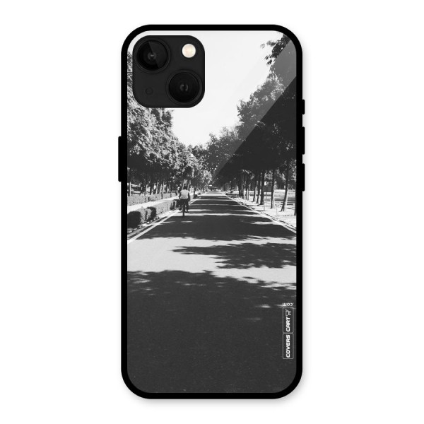 Monochrome Path Glass Back Case for iPhone 13