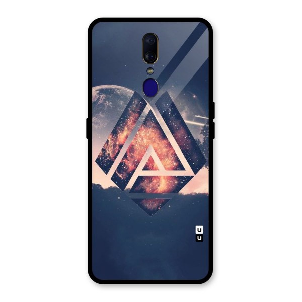 Moon Abstract Glass Back Case for Oppo F11