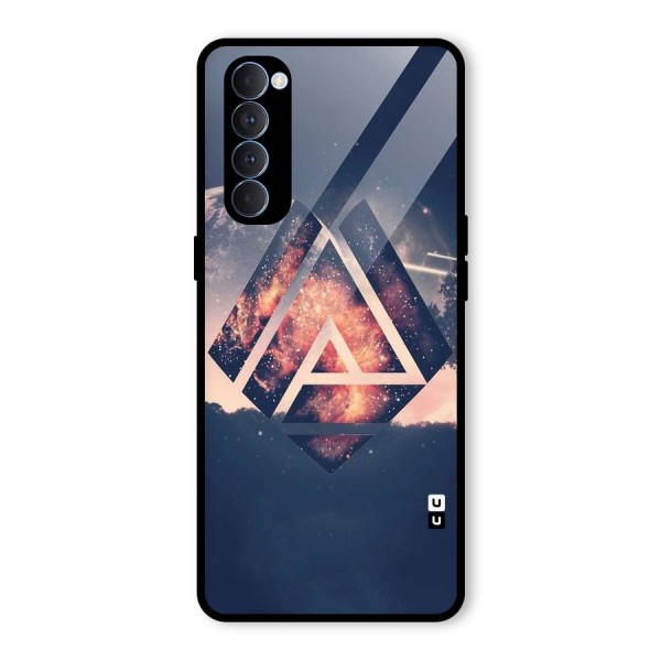 Moon Abstract Glass Back Case for Oppo Reno4 Pro