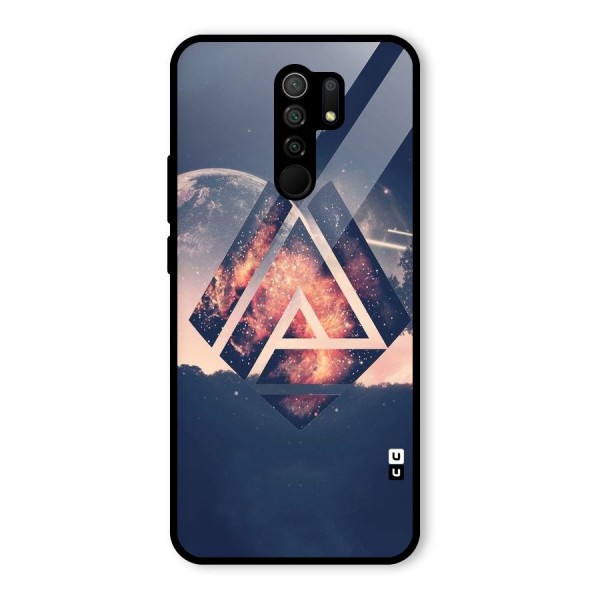 Moon Abstract Glass Back Case for Redmi 9 Prime