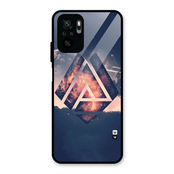 Moon Abstract Glass Back Case for Redmi Note 10