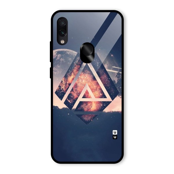 Moon Abstract Glass Back Case for Redmi Note 7