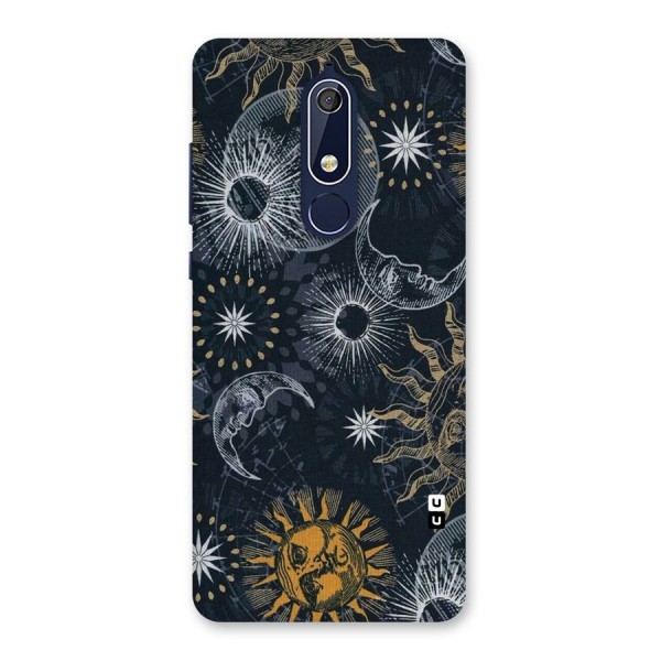 Moon And Sun Back Case for Nokia 5.1