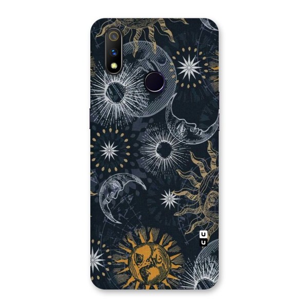 Moon And Sun Back Case for Realme 3 Pro