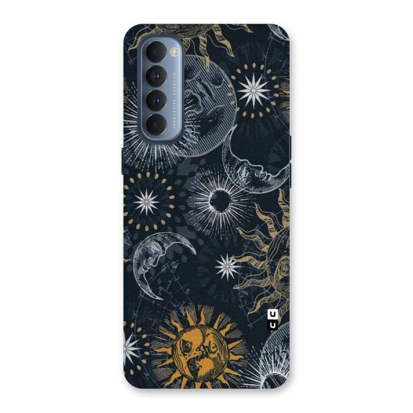 Moon And Sun Back Case for Reno4 Pro