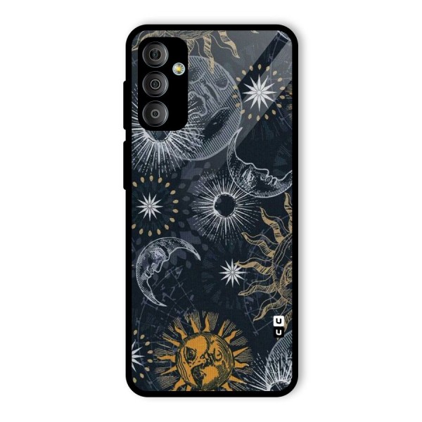 Moon And Sun Glass Back Case for Galaxy F23