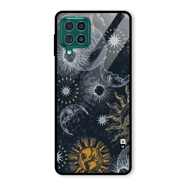 Moon And Sun Glass Back Case for Galaxy F62