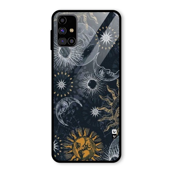 Moon And Sun Glass Back Case for Galaxy M31s