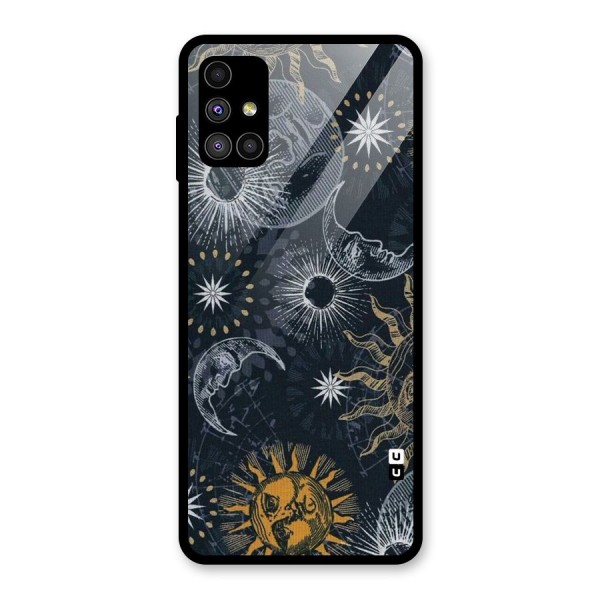 Moon And Sun Glass Back Case for Galaxy M51