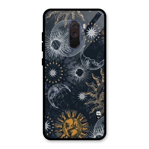 Moon And Sun Glass Back Case for Poco F1