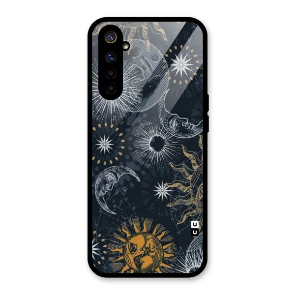 Moon And Sun Glass Back Case for Realme 6