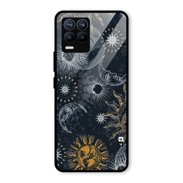 Moon And Sun Glass Back Case for Realme 8