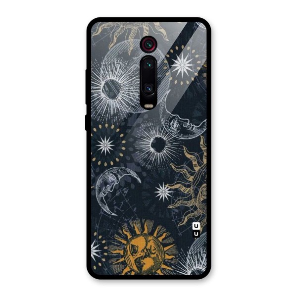 Moon And Sun Glass Back Case for Redmi K20