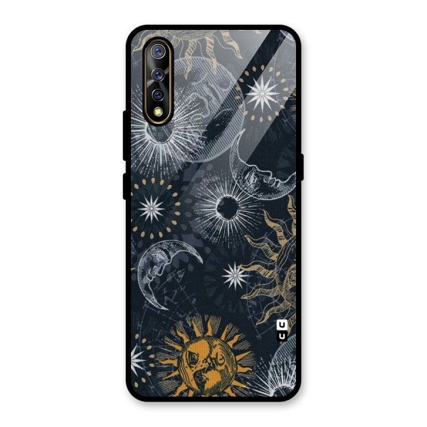 Moon And Sun Glass Back Case for Vivo Z1x