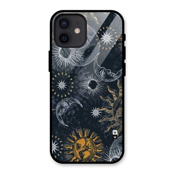 Moon And Sun Glass Back Case for iPhone 12