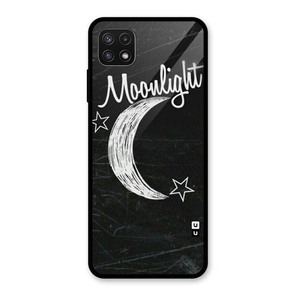 Moon Light Glass Back Case for Galaxy A22 5G