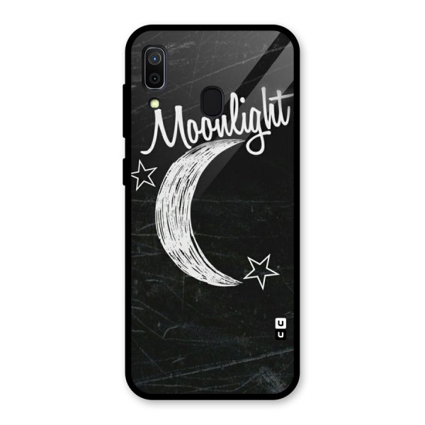 Moon Light Glass Back Case for Galaxy A30