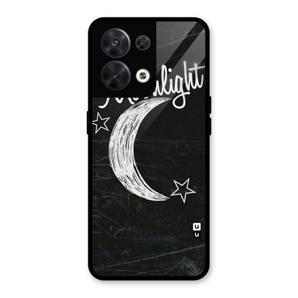 Moon Light Glass Back Case for Oppo Reno8 5G