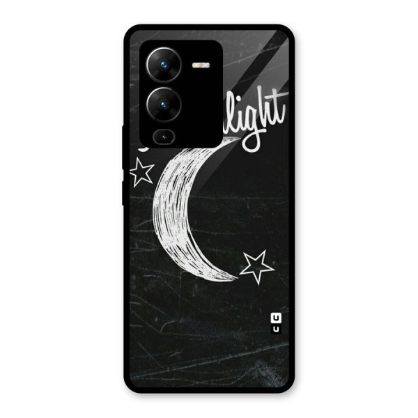 Moon Light Glass Back Case for Vivo V25 Pro