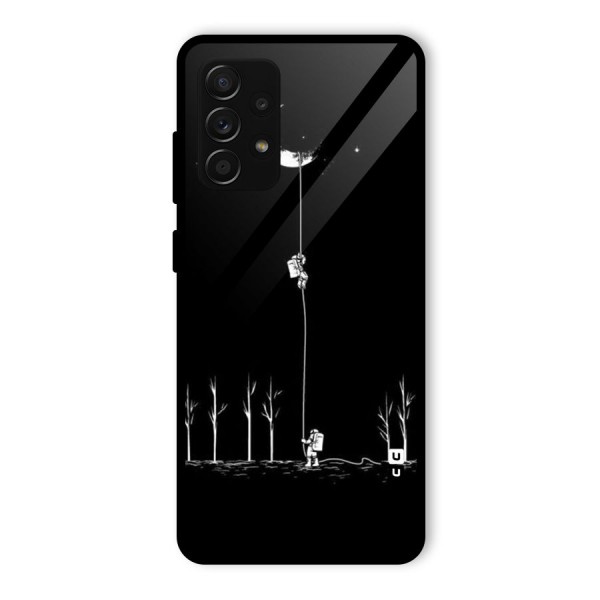 Moon Man Glass Back Case for Galaxy A53 5G
