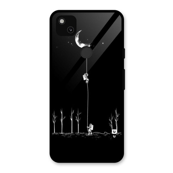 Moon Man Glass Back Case for Google Pixel 4a