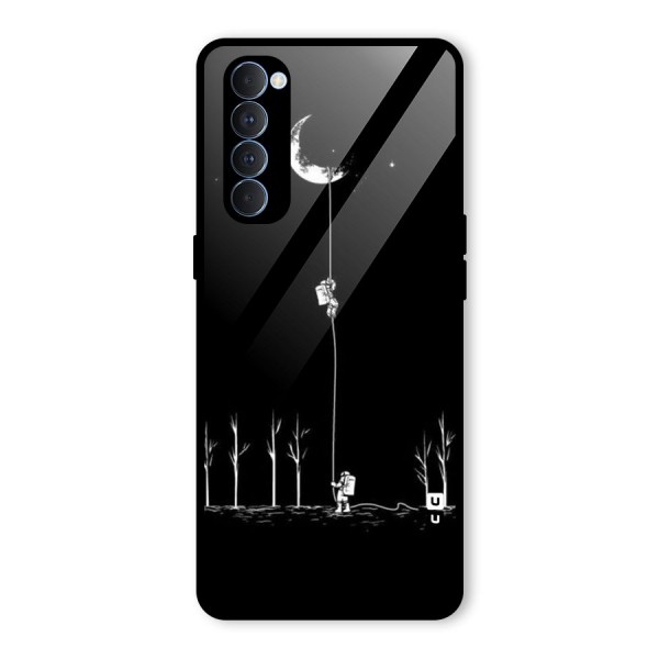 Moon Man Glass Back Case for Oppo Reno4 Pro