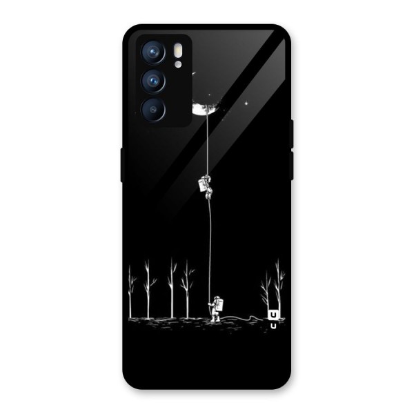 Moon Man Glass Back Case for Oppo Reno6 5G