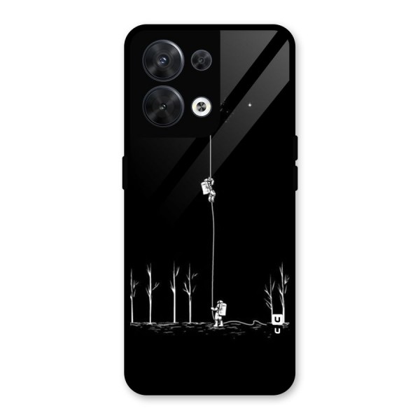 Moon Man Glass Back Case for Oppo Reno8 5G